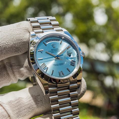 rolex platinum blue|rolex platinum day date price.